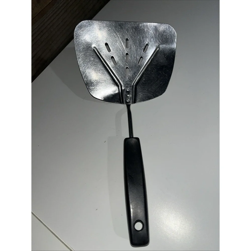 Foley Vintage Stainless Steel Spatula Lifter Curved Slotted Flipper 